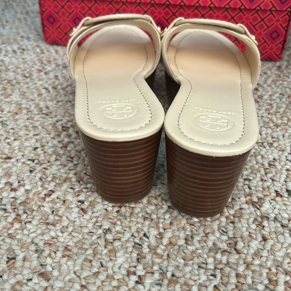Tory Burch Vanilla Cream Madalena 70mm Wedge Shoes - Picture 3 of 5